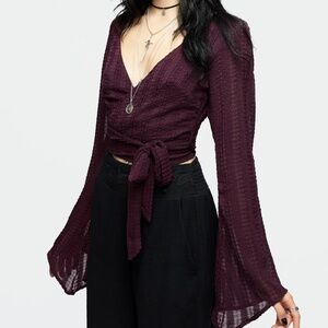 Enola Bell Sleeve Co-ord Wrap Top